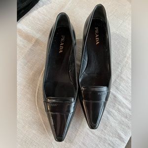 Prada black kitten heels